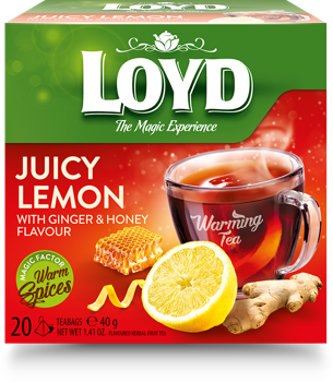 LOYD Warmig Tea Juicy Lemon with Ginger & Honey, 20 пак 