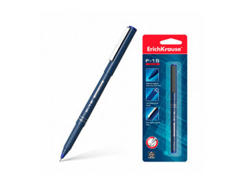 Ручка капиллярная ErichKrause F-15 Stick Classic, синий, блистер 