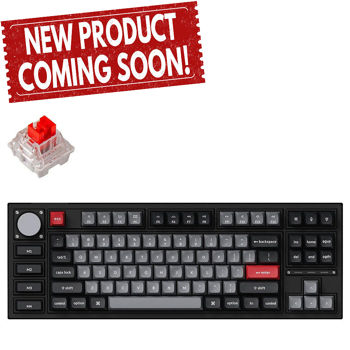 Tastatura Keychron Q3 Pro QMK/VIA Wireless Custom Full-Metal Mechanical Keyboard (Q3P-M1) Carbon Black, 80% TKL layout, Knob, RGB Backlight, Keychron K pro Mechanical Red Switch, Hot-Swap, Bluetooth, USB Type-C, gamer (tastatura/клавиатура)