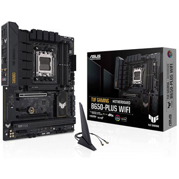 Материнская плата ASUS TUF GAMING B650-PLUS WIFI AMD B650, AM5, Dual DDR5 6400+MHz, PCI-E 4.0/3.0 x16, HDMI/DisplayPort, USB Type-C, SATA&PCIe RAID, M.2 PCIe 5.0 x4 Socket, 2xM.2 PCIe 4.0 x4, SB 8-Ch., Wi-Fi 6, 2.5Gb Ethernet, Aura