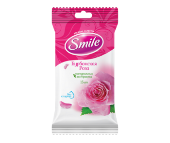 Şerveţele umede Smile, Bourbon Rose, 15 buc. 