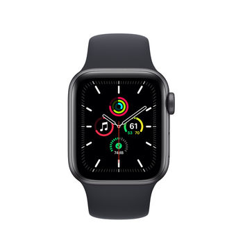 Apple Watch SE 40mm Aluminum Case with Midnight Sport Band, MKQ13 GPS, Space Gray 