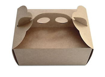 Коробка коричневая микрогофра для десерта 298x92x360 мм (50 шт) 