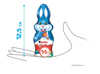 Figurina de ciocolata Kinder Iepuras, 55 gr. 