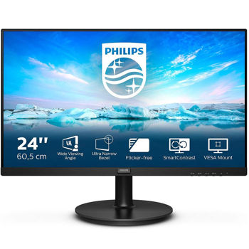 Monitor 23.8 TFT VA LED Philips 242V8LA Black 75Hz WIDE 16:9, 0.2745, 4ms, Adaptive sync, Mega Infinity DCR, Contrast 3000:1, Smart Image, H:30-85kHz, V:48-75Hz,1920x1080 Full HD, Speakers 2Wx2, HDMI 1.4, Display Port 1.2, D-sub, TCO03