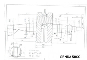 Коленчатый вал (<06; двигатель DERBI) подходит: DERBI GP1, GPR, SENDA 50 1995-2006 