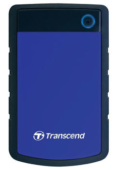 2.0TB (USB3.1) 2.5" Transcend "StoreJet 25H3B", Navy Blue, Rubber Anti-Shock, One Touch Backup 