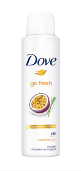 Antiperspirant spray Dove Deo Go Fresh Passion Fruit Scent 150 ml. 