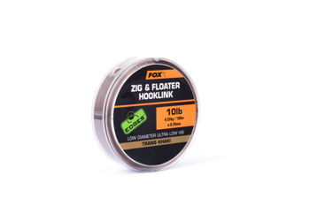 Поводочный материал Fox Zig & Floater Hooklink Trans Khaki 12lb 