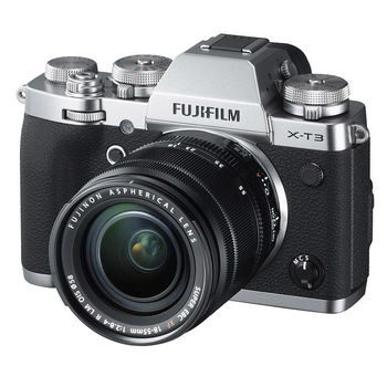 Fujifilm X-T3 silver XF18-55mm F2.8-4 R LM OIS kit, Mirrorless Digital Camera Fujifilm X System (Aparat fotografic)