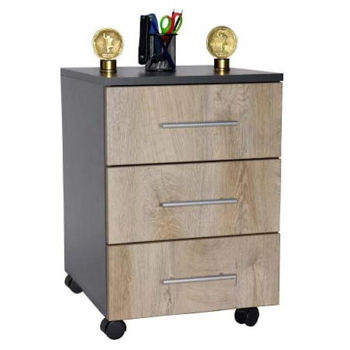 Casetieră Andra Comoda birou 3S 445x500x645 Gri închis