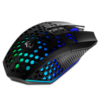 Wireless Gaming Mouse SVEN RX-G940W, 800-3600 dpi, 7 buttons, Silent, RGB, 600mAh, 98g.,Black 