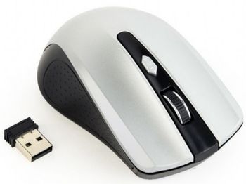 купить Wireless Mouse Gembird MUSW-4B-02-BS Optical 800-1600 dpi 4 buttons Ambidextrous 2xAAA, Black/Silver в Кишинёве 