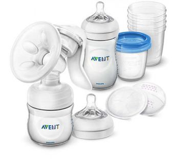 SCD221/00  Philips Avent  Set de asistenţă la alăptare cu pompă de sân manuală 