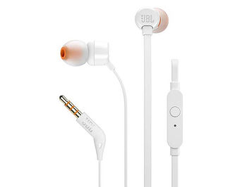 JBL T110 White In-Ear Headphones, 20Hz–20kHz, Microphone, Remote, Cable, JBLT110WHT (casti cu microfon cu fir JBL / проводные наушники с микрофоном JBL)