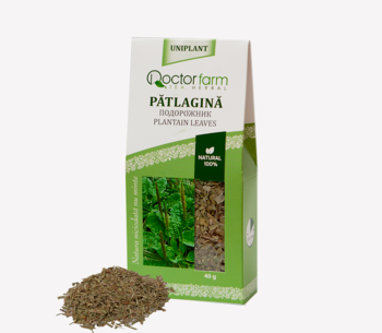 Ceai de plante Doctor Farm pătlagină, 40g 