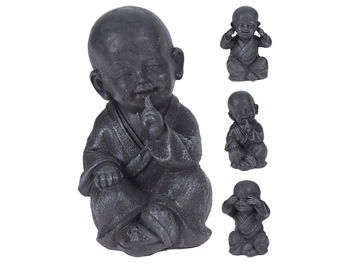 Statueta "Buddha nu vede, nu aude, nu vorbeste rau" 15 cm 