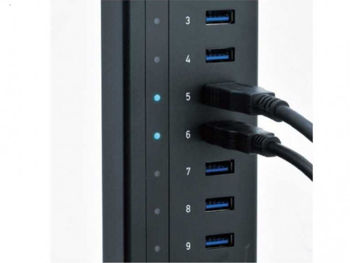 USB  3.0 Hub 16-port Century "CHM-U3P16" Black, (+Power Adapter 12V, 6.5A) 