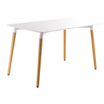 купить Белый прямоугольный стол на деревянных ножках в Кишинёве 