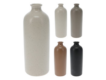 Vaza din ceramica "Damigeana" H18cm, D7cm, 4 culori 