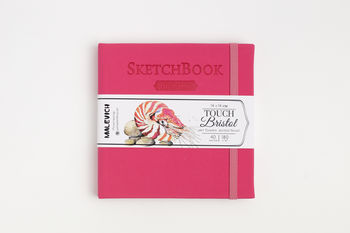 Скетчбук для графики и маркеров Bristol Touch, Малиновый, 180 г/м, 14х14 см, 40л 