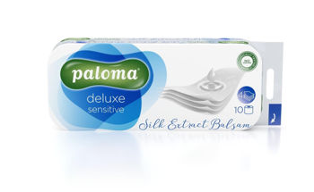 Туалетная бумага Paloma Sensitive care White, 10 рулонов, четырехслойная 