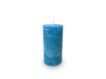 Свеча пеньковая Decor 12X6cm, 38час, Hand made, синяя 