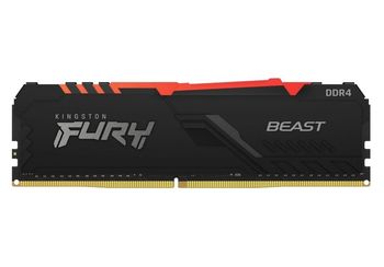 16GB DDR4-2666MHz  Kingston FURY Beast RGB (KF426C16BB1A/16), CL16-18-18, 1.2V, Intel XMP 2.0, Black 