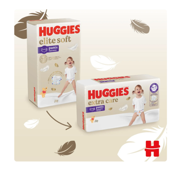 1 Set 2 pachete scutece-chiloțel Huggies Extra Care Pants  Mega 3  (6-11 kg), 48 buc 