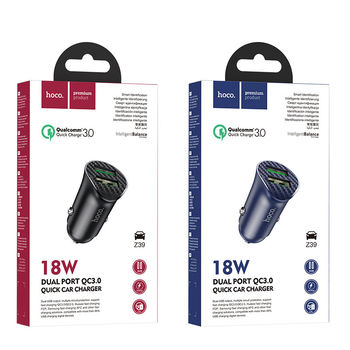 Hoco Z39 Farsighted dual port QC3.0 car charger 