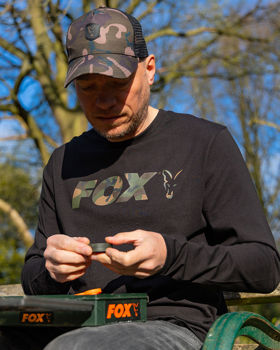 Батник Fox Long Sleeve Black/Camo T-Shirt LS - XL 