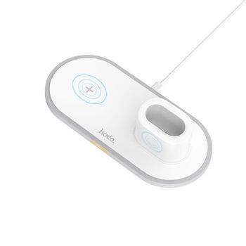 Încărcător wireless Hoco CW21 Wisdom 3 in 1 (10W) [White] 
