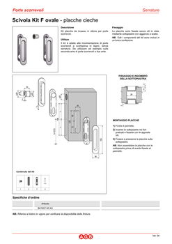 Set de mânere pentru uși cuisante B019270030 cromat lucios 