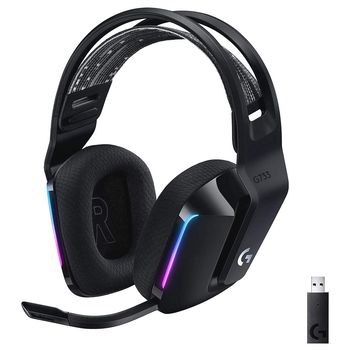 Wireless Gaming Headset Logitech G733, 40mm drivers,20-20kHz,39 Ohm,87.5dB, RGB,2.4 Ghz/3.5mm,Black 