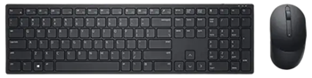 Комплект клавиатуры и мыши DELL KM5221W, беспроводной, черный 