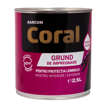 CORAL Grund Impregnare Lemn pe Baza de Apa, Incolor 0,75 L 