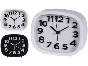 Часы-будильник овальные 14X10cm, 2 цвета 