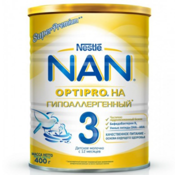 cumpără Nestle Nan formulă de lapte Hipoalergic 3, 12+ luni, 400g în Chișinău 