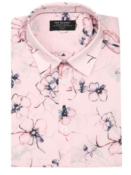 Рубашка TOP SECRET Светло розовый с принтом 