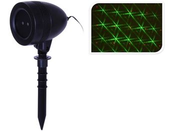 Proiector de imagine Laser LED "Pattern" 5m verde-rosu, 4 imagini, telecom 