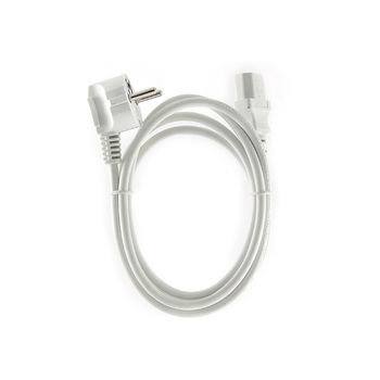 Gembird PC-186W-VDE Power Cord PC-220V (C13) 1.8m Euro Plug white (Кабель питания евростандарт) (cablu alimentare/кабель питания)