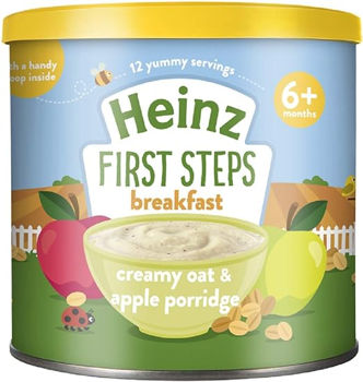 Terci HEINZ First Steps Lapte, Ovaz, Mere (6 luni) 240g 