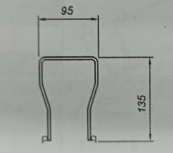 cumpără Seperatorul metalic al cârligului pentru veselă 95x135 mm, bej în Chișinău 