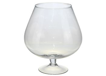 Vaza din sticla "Pahar pentru coniac" 21cm 