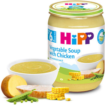 купить Пюре Hipp овощной суп с курицей (6+ мес.), 190 г в Кишинёве 