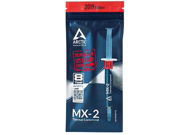 Arctic MX-2 Thermal Compound 2019 Edition 8g, Thermal Conductivity 5.6 W/(mK), Viscosity 850 poise, Density 3.96 g/cm3