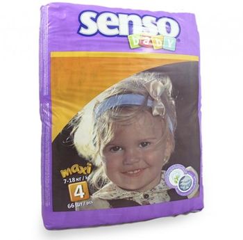 купить Senso Baby подгузники Maxi 4, 7-18кг. 66шт в Кишинёве 