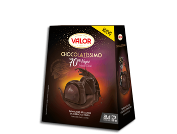 Bomboane Valor ciocolata neagra 70% 250 gr 