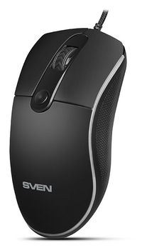 Gaming Mouse SVEN RX-G940, Optical, 600-6000 dpi, 6 buttons, Soft Touch, RGB, Black, USB 