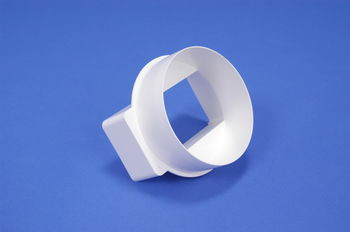 cumpără Conector tub plat-rotund ventilatie plastic 100 x 55 mm / D.110 COMPACT KSD1  EUROPLAST în Chișinău 